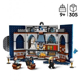 LEGO 76411 Harry Potter Le Blason de la Maison Serdaigle, Jouet avec 3 Minifigurines et Diadème, Décoration Murale Salle Comm