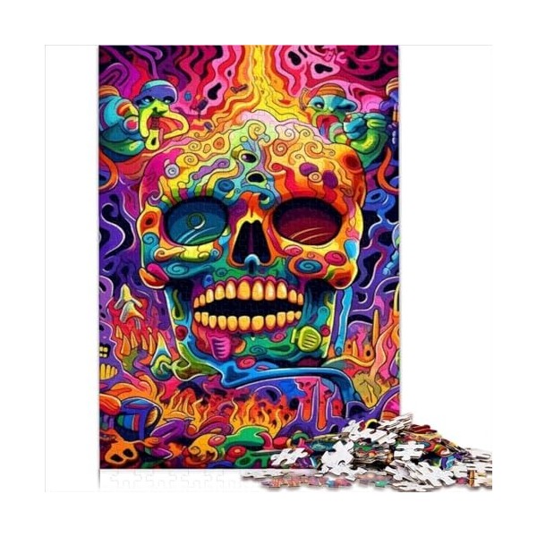 Puzzles Panda Rouge coloré 1000 pièces pour Adultes et Enfants à partir de 14 Ans Jouets Anti-Stress 1000 pièces 26 x 38 cm 