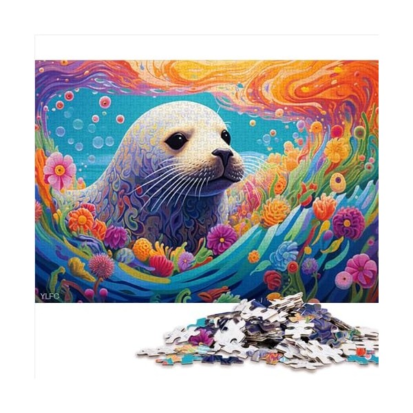 Puzzles Panda Rouge coloré 1000 pièces pour Adultes et Enfants à partir de 14 Ans Jouets Anti-Stress 1000 pièces 26 x 38 cm 