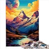 Puzzle pour Adultes Montagnes Pop Art Puzzle 1000 pièces Puzzle en Carton adapté aux Adultes Puzzle pour Adultes et familles 