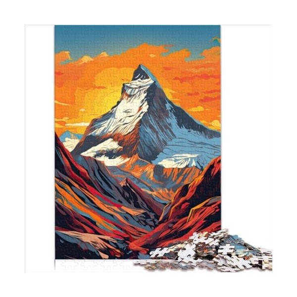 Puzzle pour Adultes Montagnes Pop Art Puzzle 1000 pièces Puzzle en Carton adapté aux Adultes Puzzle pour Adultes et familles 