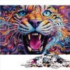 1000Piece Puzzle Psychedelic Animal Raccoon Puzzling for Gift Premium Recycled Board Teens Kids Birthday Present, Gifts for A