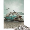 Puzzles pour Adultes Tortue sur la Plage Adultes 1000 pièces Puzzle Cadeaux pour Adultes Cadeaux Jeu intellectuel 1000 pièces