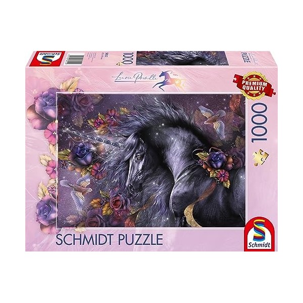 Schmidt Spiele Laurie Prindle 58512 Puzzle Rose Bleue 1000 pièces, Large