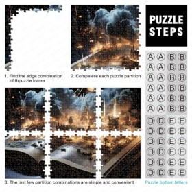 Puzzles pour Adultes Dinosaures dans Le Livre Jeu de Puzzle 1000 pièces pour Adultes Puzzles familiaux en cartonJeu Stimulant