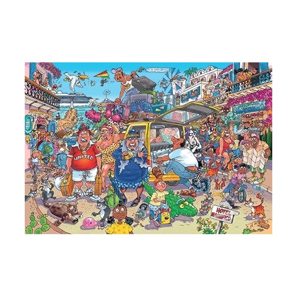 Jumbo- Wasgij Original 37 Holiday Fiasco Lot de 1000 pièces Puzzle, 25004, Multicolore