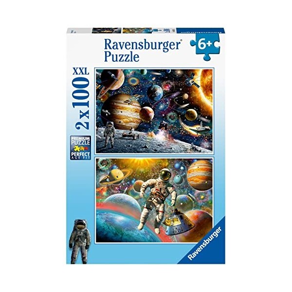 Ravensburger - Puzzle Enfant - Puzzles 2x100 p - Dans Iespace - Dès 6 ans - 80562