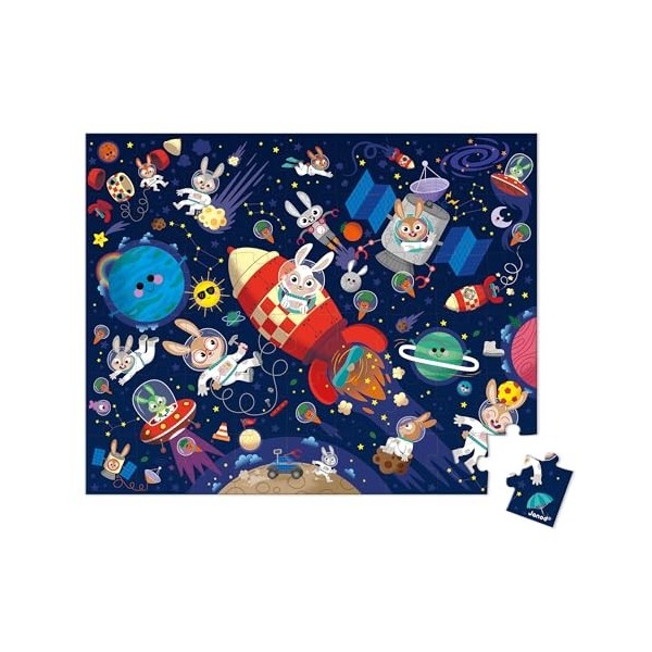 Janod- Lapins Puzzle, J02545, Bleu