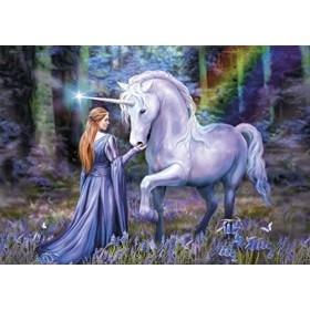 Clementoni 1500pzs Does Not Apply Collection Bluebell Wood 1500 pièces-fabriqué en Italie, Anne Stokes, Fantaisie, Puzzle Adu