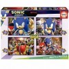 Educa - Multi 4 Sonic Prime Neon | Ensemble de 4 Puzzles pour Enfants progressifs de 50 à 150 pièces Qui Brillent dans lobsc