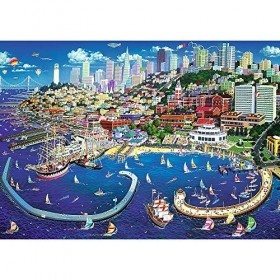 Trefl Puzzle, Baie de San Francisco, 2000 Pièces, Qualité Premium, pour Adultes et Enfants à partir de 12 Ans, TR27107