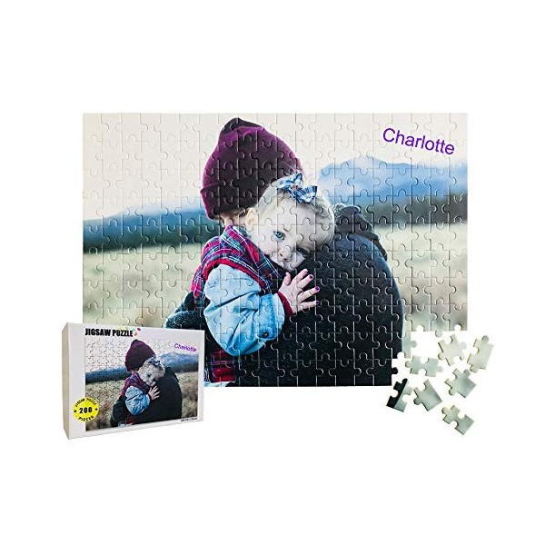 MXCUSTOM Puzzle Personnalisé 120 Pièces Adultes, Cadeau Photo Personnalisable avec Votre Propre Photo Image Texte Nom Portrai