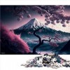 Puzzle 1000 pièces pour Adultes Fleurs de Cerisier Japonais Puzzle pour Enfants Puzzles en Carton Puzzle éducatif Jeu de Fami