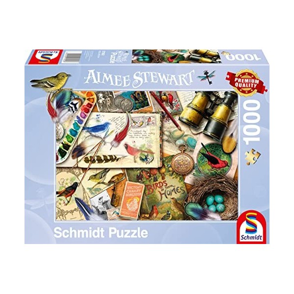 Schmidt Spiele- Oiseaux Puzzles Adulte, 57582, Multicolore