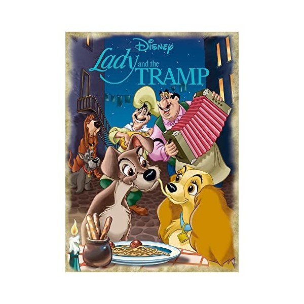 Jumbo- Lady and The Tramp Puzzles, 19486, Multicolore