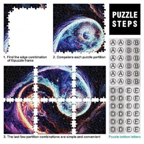 Puzzles pour feu et Glace Yin et Yang 500 pièces Puzzles en Bois pour Adultes Cadeaux Difficiles à compléter mais Amusants et