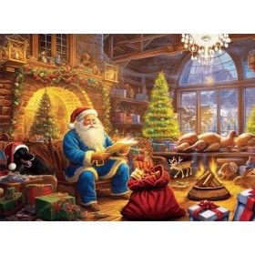 AveJoys Puzzles 1000 Pièces pour Adultes Père Noël Livre de Lecture 52x38cm Puzzles Adultes Jouets Défi Éducatifs 1000 Pièces