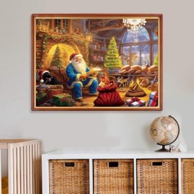 AveJoys Puzzles 1000 Pièces pour Adultes Père Noël Livre de Lecture 52x38cm Puzzles Adultes Jouets Défi Éducatifs 1000 Pièces