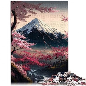 Puzzles de Fleurs de Cerisier Japonais 500 pièces pour Adultes Puzzles pour Puzzles en Bois Puzzles Amusants Jeux 19,7 "x 20,