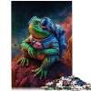 Jigsaw Puzzle for Kids Grenouille Astronaute de lespace 500Piece Jigsaw Wood Jigsaw Jigsaw Puzzle Jeu difficile19.7 x 20.47"