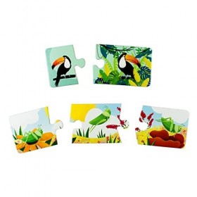 Captain Smart Mon premier puzzle Jungles et prairies | Jeu de puzzle | 41 grandes pièces | Jeu pour puzzle, jouet dapprentis