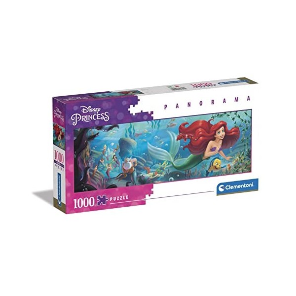 Clementoni- Disney Princess Princess-1000 Pièces-Puzzle, Divertissement pour Adultes-Fabriqué en Italie, 39658, Black