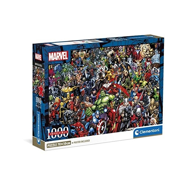 Clementoni- Marvel Marvel-1000 Pièces-Puzzle, Divertissement pour Adultes-Fabriqué en Italie, 39709