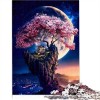 Puzzles pour Adultes 300 pièces Arbre de Paysage Fantastique Puzzles pour Adultes Puzzles en Bois pour Adultes apprenant des 