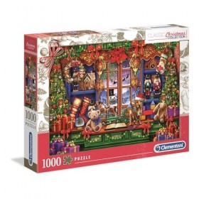 Clementoni Collection-Ye Old Christmas Shop 1000 pièces, Noel-fabriqué en Italie, Puzzle Adulte, 39581, Multicolore
