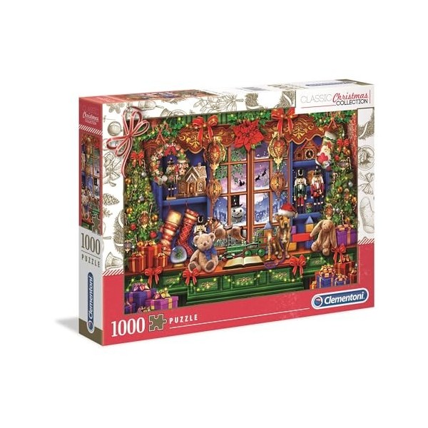 Clementoni Collection-Ye Old Christmas Shop 1000 pièces, Noel-fabriqué en Italie, Puzzle Adulte, 39581, Multicolore