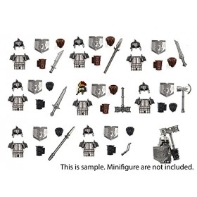 Dwarfs Force la Race de la Terre du Milieu avec des armures, des Casques, du Pain et des Armes compatibles avec Les Legos