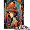 Puzzles pour Adultes 300 pièces Joli Visage de Femme Abstrait et Le Puzzle pour Adultes Puzzles en Bois pour Adultes Puzzles 