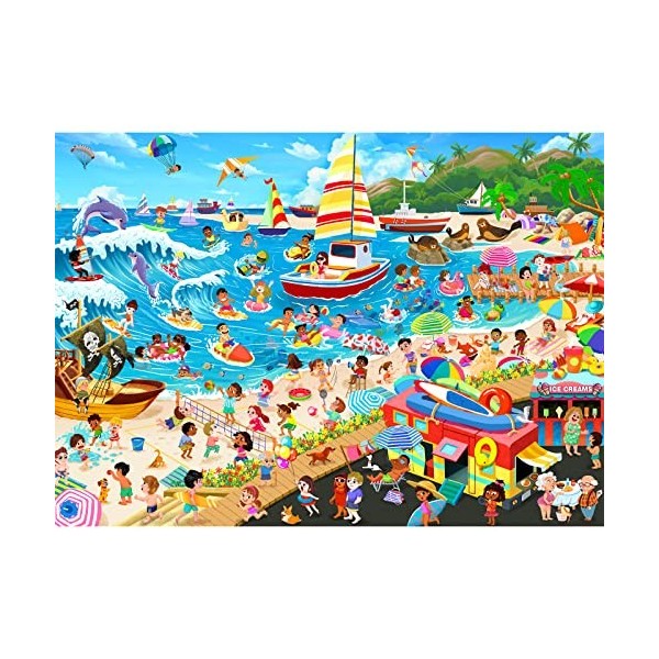 HUADADA Puzzle 1000 Pièces pour Adultes 1000 Pièces Jigsaw Puzzle Paysage Puzzle pour Adultes Toute la Famille-Cinque Terre D