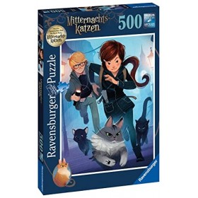 RAVENSBURGER PUZZLE 17146 – en quête de la Reine Quinn – 500 pièces – Puzzle Chat de Minuit pour Adultes et Enfants à partir 