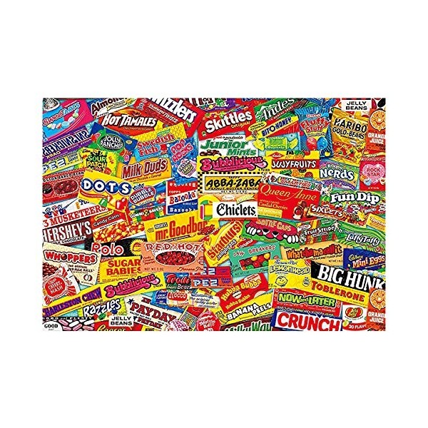 BWEISSTH 1000pcs Puzzle Adulte 1000pcs Puzzle pour Adulte Crazy Candy 1000pcs Puzzle Gros Puzzles Enfants Jeu Educatif Jouet 