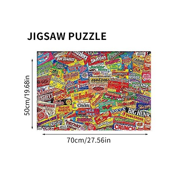 BWEISSTH 1000pcs Puzzle Adulte 1000pcs Puzzle pour Adulte Crazy Candy 1000pcs Puzzle Gros Puzzles Enfants Jeu Educatif Jouet 