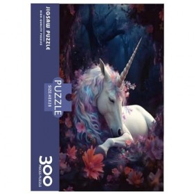 Puzzle Licornes Dream Garden 300 pièces pour Adultes, Puzzle en Bois pour Adultes et Enfants, 300 pièces 40 x 28 cm 