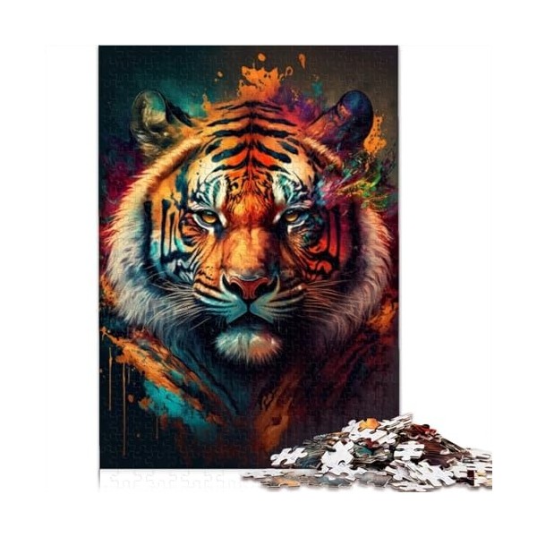 Puzzle Bison coloré 300 pièces pour Adultes Puzzles Amusants pour Adultes Puzzles Jeu éducatif défi Jouet 300 pièces 40x28 c