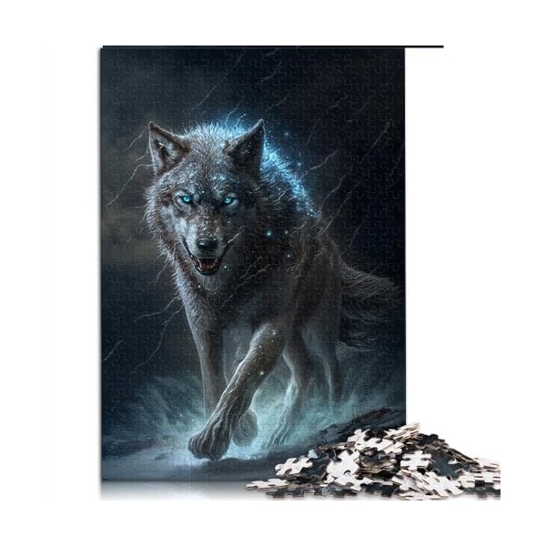 Puzzle pour Adultes Loup 1000 pièces Puzzle pour Adultes et Enfants Puzzles en cartonExcellent Cadeau pour Les Adultes Taille