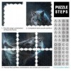 Puzzle pour Adultes Loup 1000 pièces Puzzle pour Adultes et Enfants Puzzles en cartonExcellent Cadeau pour Les Adultes Taille