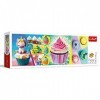 trefl Puzzle Panorama modèle Cupcakes colorés 1000 pièces, 29045, Multicolore