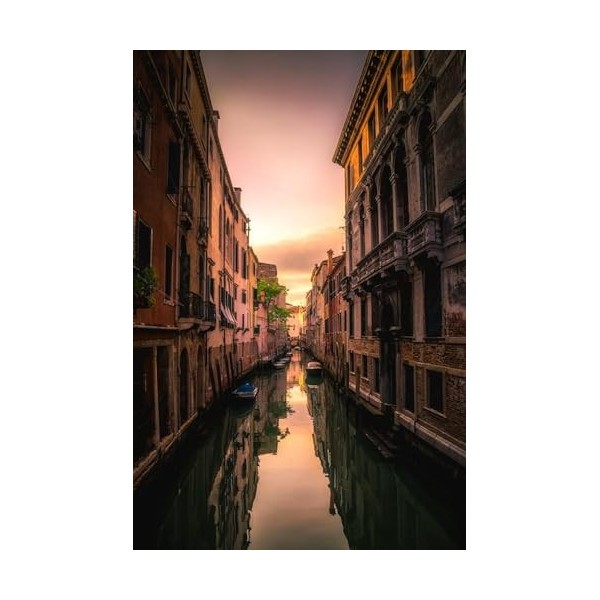 Coucher de Soleil sur la rivière Venise - Puzzle en Bois de 500 pièces - Jeu dactivités Familial