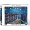 EuroGraphics Puzzle 1000 pièces : Nuit étoilée sur Le Rhône, Van Gogh