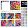 Puzzle pour Adultes Puzzles de Dragon coloré pour Adultes 1000 pièces pour Adultes Cadeaux Puzzles en cartonŒuvre dart Cadea