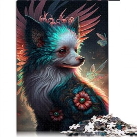 Puzzle pour Adultes Fleur Chien 0 Puzzles de 1000 pièces pour Adultes et Enfants à partir de 12 Ans Puzzles en Carton Jouets 