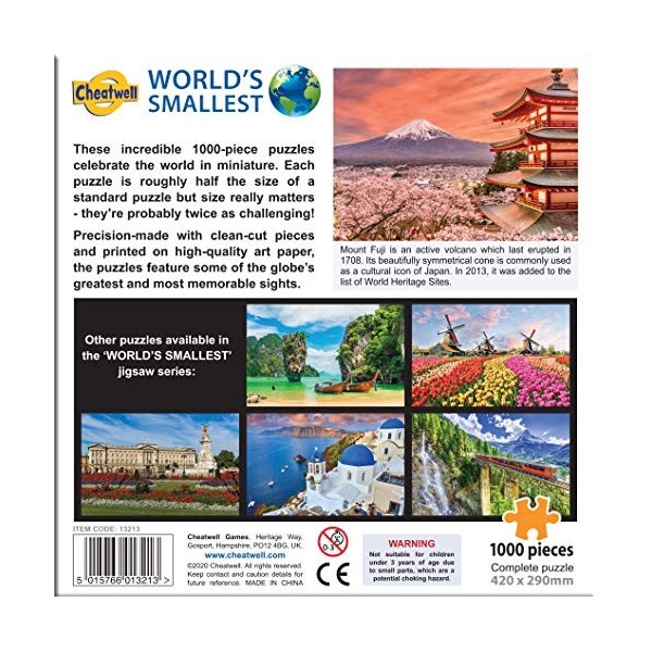 Cheatwell Games 658 13213 EA Worlds Smallest Puzzles Mount Fuji, red