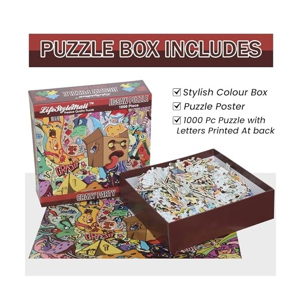 LifeStyleMall Puzzles pour Adultes 1000 pièces - Puzzle Impossible - Puzzles pour adultes - Puzzle adulte - Difficile - Puzzl