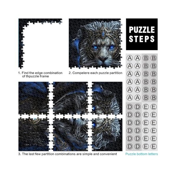 Puzzle Adulte Roi Lion Puzzles 1000 pièces pour Adultes pour Adultes et familles Puzzles en cartonStaycation Kill Time Taille