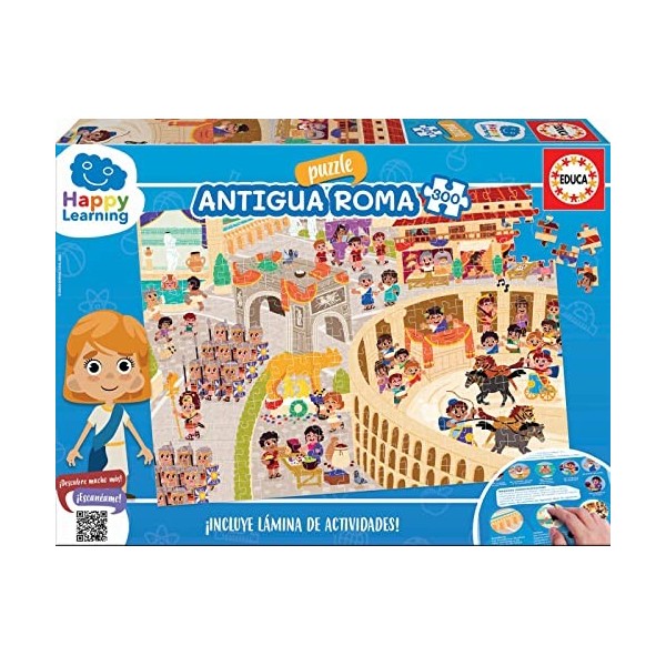 Educa-300 Antigua Roma Puzzle Happy Learning, 19319, Varié