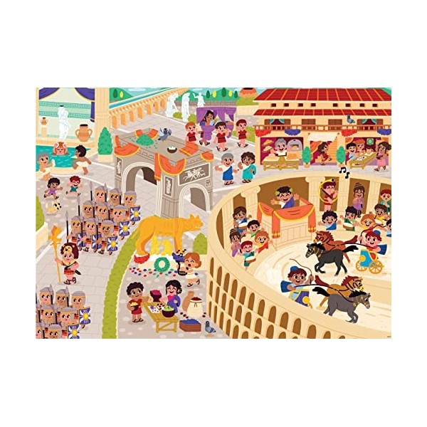 Educa-300 Antigua Roma Puzzle Happy Learning, 19319, Varié